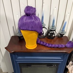K-Pop Demon Hunters Purple wig with long detachable braid